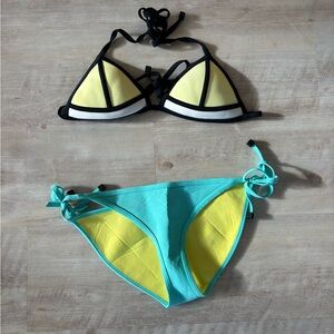 Triangl Swimwear in Vibrant Yellow and Aqua
